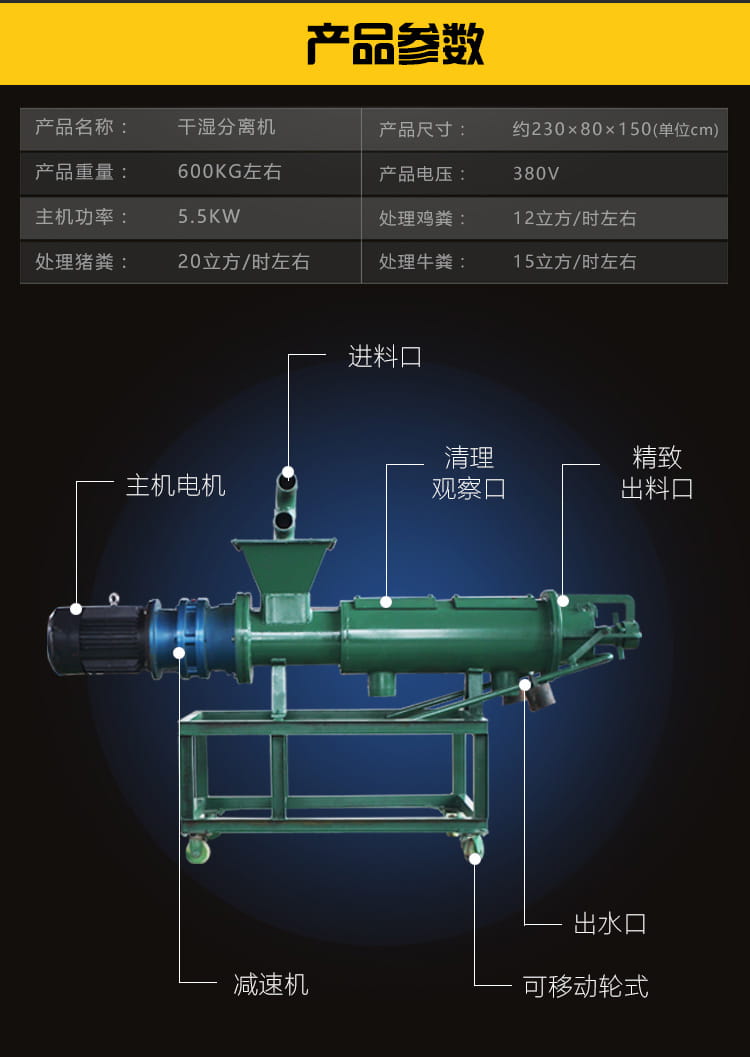 猪粪干湿分离机(图3)